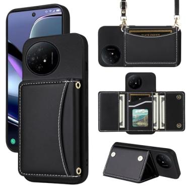 Imagem de Furiet Capa carteira para TCL 50 XL 5G com alça transversal de couro PU premium porta-cartão à prova de choque resistente acessórios de corpo inteiro capa fina para celular TCL50XL 50XL T702W mulheres