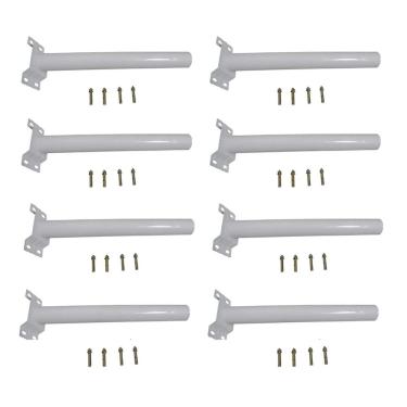 Imagem de Suporte Barra Luminaria Solar 8 Und Rua Poste Aço Quintal