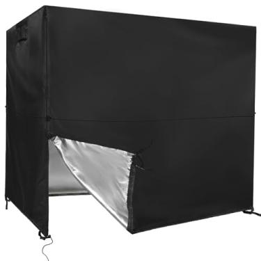 Imagem de Kasla Capa giratória, à prova d'água, para ambientes externos, 3 lugares e quintal, varanda, balanço e rede (218 cm C x 127 cm C x 192 cm A)