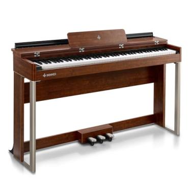 Imagem de Donner Piano Digital Com Teclado De Ação De Martelo Com Classificação Dinâmica De 88 Teclas, Piano Digital Vertical Ddp-200 Para Profissional Com Tela Lcd / 5 Reverberações/Bt Midi/Três Pedais