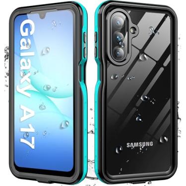 Imagem de Capa para celular Samsung Galaxy A17 5G à prova d'água, [IP68 à prova d'água à prova de poeira] [protetor de tela embutido] Capa protetora subaquática robusta à prova de choque para Samsung A17 5G