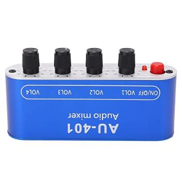 Imagem de FTVOGUE Mixer Estéreo de 4 Canais, Amplificador Seletor de Som de 3,5 Mm, Amplificadores de RF e Micro-ondas, Fácil de Ajustar, Revestimento de Alumínio, Conector Padrão, Compatibilidade, Plug and