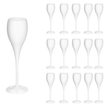 Imagem de Taça de Espumante 120ml Kit 16un Brut Alto Padrão Acrílico - NEOPLAS, 
