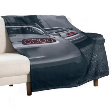 Imagem de HouLaiZhe Cobertor super macio de flanela JDM carro Sup Vs R34 cobertores refrescantes leves para sofá-cama cadeira sofá carro viagem ao ar livre leve quente 76 cm x 101 cm