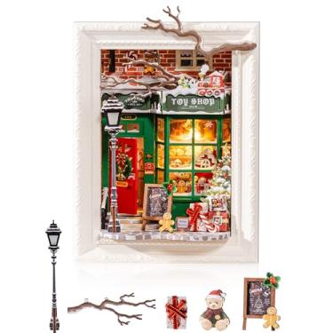 Imagem de Rolife Moldura de diorama 3D, caixa de sombra montada na parede e estojo de exibição de casa de bonecas para decoração de Natal, kit inacabado de construção rápida, presente de memorial de Halloween