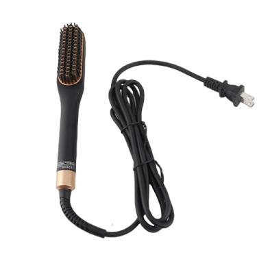 Imagem de Luqeeg Pente Alisador de Barba Aquecido Multifuncional Ferramenta de Modelagem de Cabelo para Homens 100-240V para Usuários de Cabelo Curto (Plugue dos EUA)