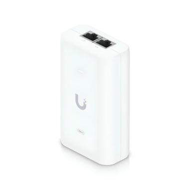 Imagem de Fonte Injetor PoE Ubiquiti UPoE++ BR 60W Gigabit Energia e Dados através do cabo de Ethernet Branco