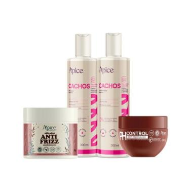Imagem de Kit Shamp, Cond Cachos N. Fragrância, Ativador antifrizz e Másc. Ph Co