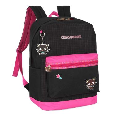 Imagem de Mochila Escolar Juvenil Amigos Hello Kitty Chococat Preto