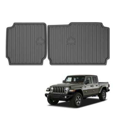 Imagem de Tapetes de encosto para Jeep Gladiator JT 2020-2026 Tapetes de encosto de banco traseiro para proteção para todos os climas Acessórios TPE