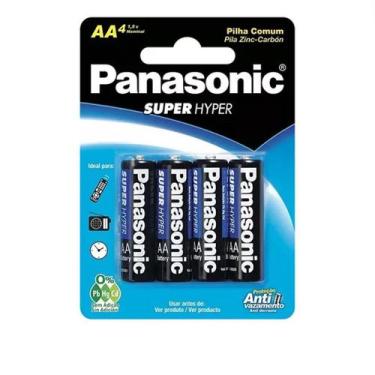 Imagem de Pilha Comum Panasonic AA UM-3SH Cilíndrica 1.5V - Pacote com 4 Unidade