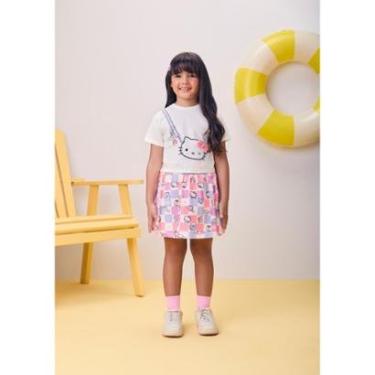 Imagem de Conjunto Blusa e Saia Shorts Laço 3d Hello Kitty-Feminino