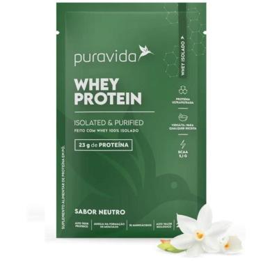 Imagem de Whey Protein 100% Isolado Sabor Neutro - Puravida 450g-Unissex