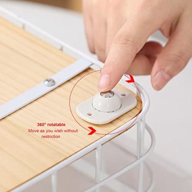 Imagem de 8 peças de Pasta Universal Polia Polias Rotação 360 Graus Roda Plástico com Caster Autoadesivo Caixa Armazenamento Cama