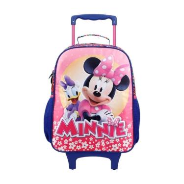 Imagem de Mochila De Rodinha Rosa Escolar Minnie Xeryus