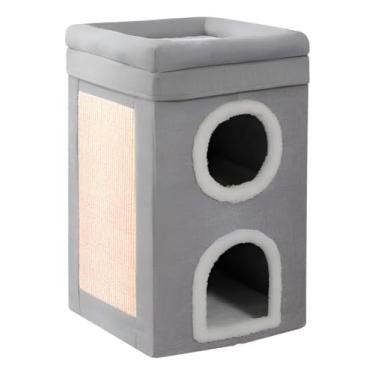 Imagem de Torre de arranhar/cama premium para gatos com três andares