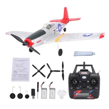 Imagem de GoolRC RC Plane, 4 Channel Remote Control Airplane, P51 Fighter Glider, 2.4GHz EPP Foam Plane with 6-Axis Gyro and 3D Aerobatics, Easy to Fly RC Aircraft for Beginners Adults (Red)