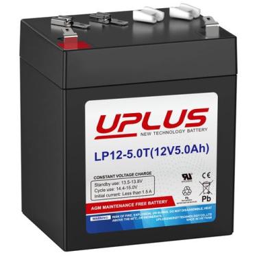 Imagem de Bateria de chumbo-ácido selada recarregável Uplus DJW12-5.0T 12V 5Ah -