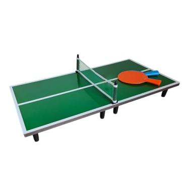 Imagem de Generic Mesa de pingue-pongue de mesa, brinquedo para exercícios com rede e 2 raquetes, ideal para dormitórios, apartamentos, festivais, jogos de tabuleiro e