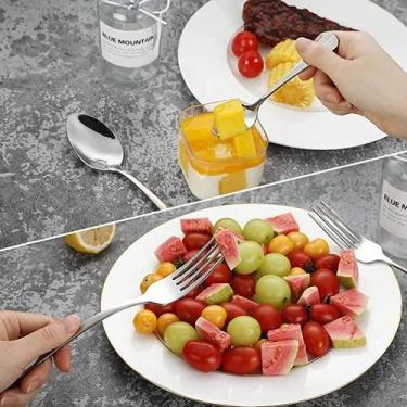 Imagem de Conjunto Concha Espátula Pegador Talheres Colher Sobremesa Garfo Aço I