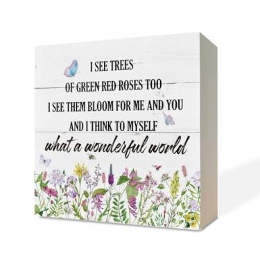 Imagem de Razpah Placa De Decoração Primavera, Caixa Madeira Para Mesa, Citações Inspiradoras, Arte Floral Mesa Flores Jardim, Casa Rústica Em Bloco Branca Fazenda