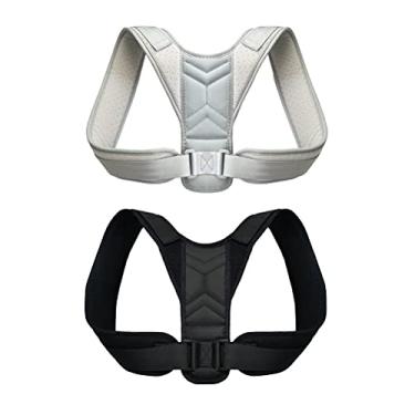 Imagem de aqxreight Corretor de Postura de Costas para Homens e Mulheres Cinto de Correção de Suporte de Clavícula de Ombro Alisador de Costas Computador 2 No Alinhamento você Exercita para Levantamento de