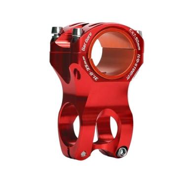 Imagem de Mesa de guidão MTB 35mm 50mm CNC colorida para bicicleta, abraçadeira de guidão 31,8/35mm, ultraleve, em alumínio.(31.8 35x50 red)