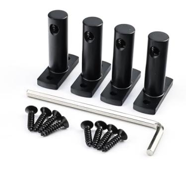 Imagem de OVSAL 4 peças, porca de bloqueio de corda de violão, 4 cordas para baixo WBH-005-4-EMBK