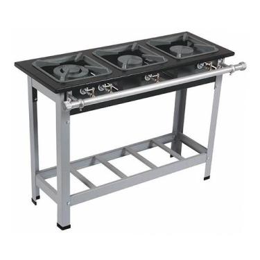 Imagem de Fogão Stori Inox 304 3 Bocas com Pé M7 Metalmaq