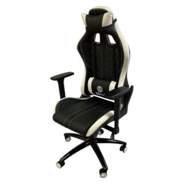 Imagem de Cadeira Gamer Escritório Preta Ergonômica Confortável com Braço Rodinha Para Jogos Setup