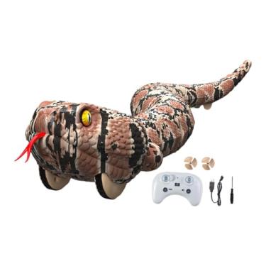 Imagem de Yunhgft Cobra de Controle Remoto, Cobra Eletrônica de Brinquedo, Réptil de Brinquedo para O Halloween E Natal, para Crianças (meninos E Meninas), Marrom