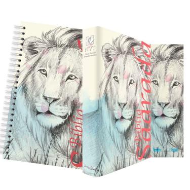 Imagem de Kit Leão Traços - Planner + Bíblia Capa Dura NVT + Marca Página