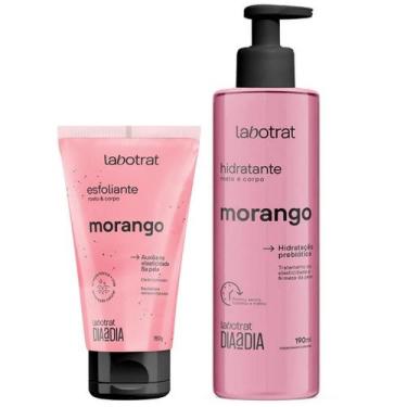 Imagem de Kit Morango Rotina De Cuidado Diário Esfoliação E Hidratação Pele Perf