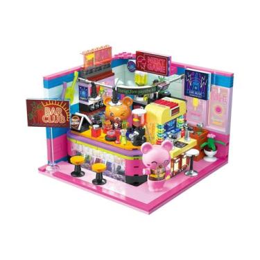 Imagem de Mini Cafeteria Infantil, Loja De Discos, Bar, Blocos De Montar, Modelo