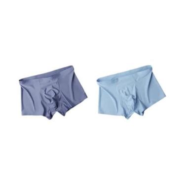 Imagem de Cuecas Boxer Ultra-finas De Seda Gelada Para Homens, 2 Peças, Roupas Í