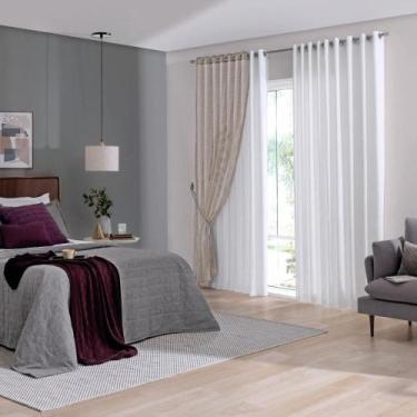 Imagem de Cortina Sala Quarto Xale Escritório Decorativo 2,10x 2,30m - Bella Jan