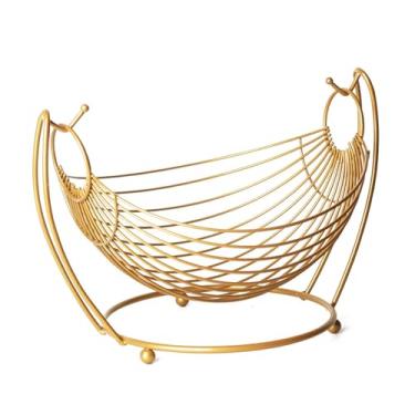 Imagem de CFGH6FDF Suporte de frutas arte de ferro cesta de frutas tigela de vegetais cozinha suporte universal para exibição de mesa organizador de recipiente de lanche decoração de casa para sala de jantar