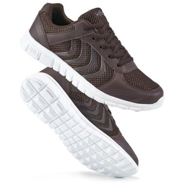 Imagem de DUOYANGJIASHA Tênis feminino para caminhada, confortável, antiderrapante, respirável, leve, para trabalho casual, Café, 37