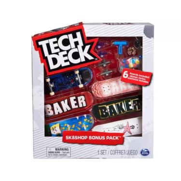Imagem de Skate de Dedo Tech Deck Sk8 Shop Pack c/ 6 Baker Sunny 2892