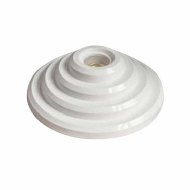 Imagem de Plafon Ps Plast Piramide Redondo Rosqueado Bco