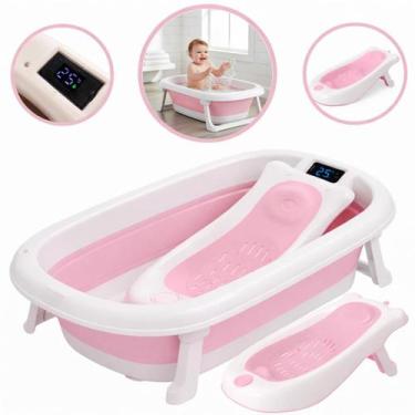 Imagem de Banheira Infantil Dobrável Termômetro Integrado 0 Á 36 Meses - Zukbaby