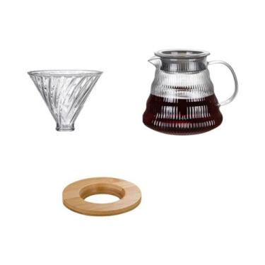 Imagem de Conjunto De Filtro De Café Manual De 600ml, Funil Reutilizável, Chalei