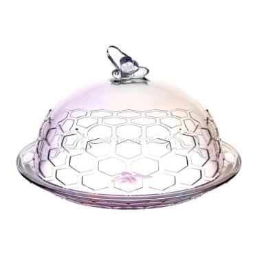 Imagem de Queijeira de Vidro Furta-cor C/Tampa Bee (Abelha) 20x13,5cm Haüskraft