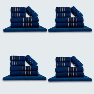 Imagem de Jogo De Toalhas 24 P?s Cole??o Montreal 100% Algod?o Azul