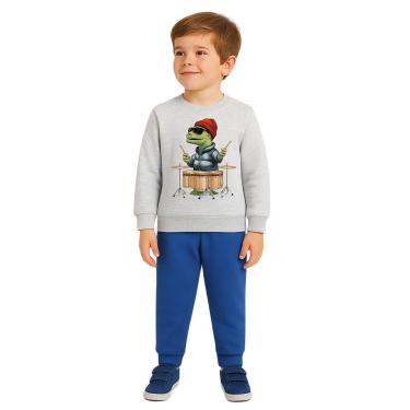 Imagem de Conjunto Moletom Com Punhos Infantil Menino Estampado Kyly-Masculino