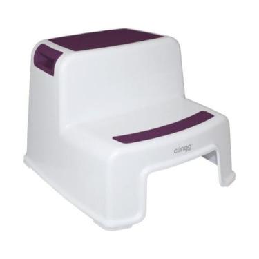 Imagem de Escada Infantil Rosa - Suporte Seguro e Divertido para Banheiro e Ativ