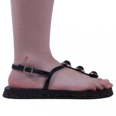 Imagem de Rasteirinha Feminina Zariff Pr156, Preto, 36