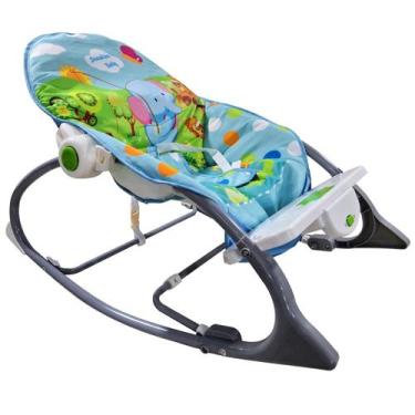 Imagem de Cadeirinha de Descanso para Bebê Balanço Reclinável - Azul - Nagano