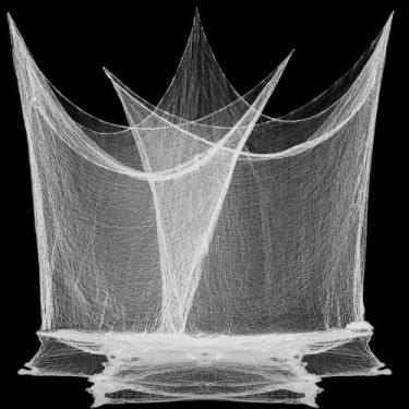 Imagem de Tecido assustador de Halloween AURUZA 203x1220cm, decoração branca