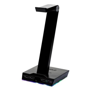 Imagem de Suporte de Headset Gamer, KBM! GAMING SHG200, RGB, 3x USB, Com Placa de som - KGSHG200PT-Unissex